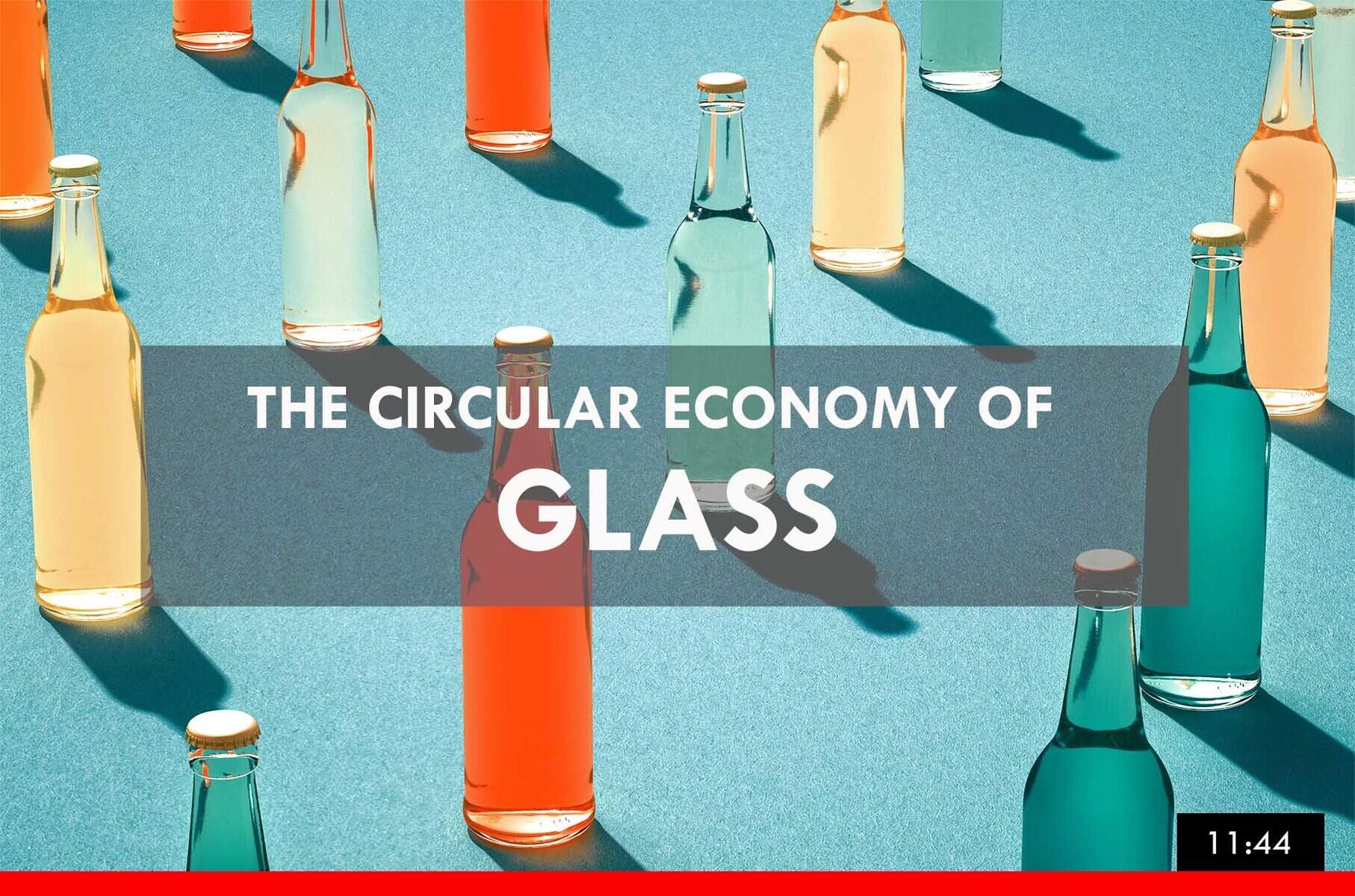 Circular economy of glass graphic